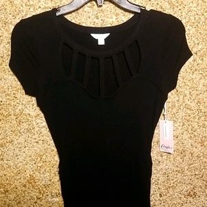 Candies NWT black fitted short sleeve top